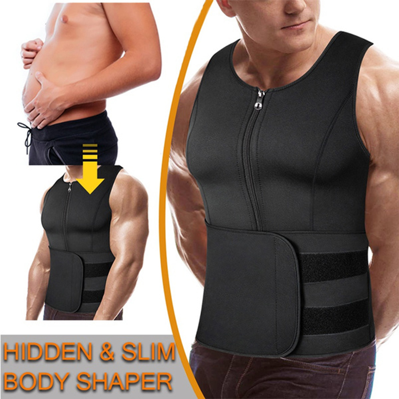 Men Neoprene Sauna Zipper Wais - Crossfit Weight Vest 评论和价格