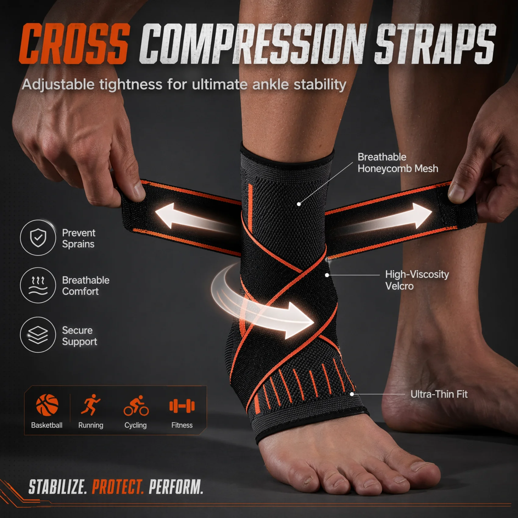 Breathable Compression Ankle B - Ankle Mobility Band 评论和价格