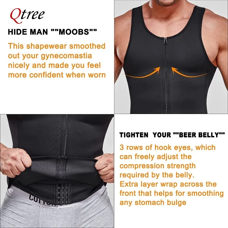 Qtree Men's Slimming Sauna Tan - Crossfit Weight Vest 评论和价格